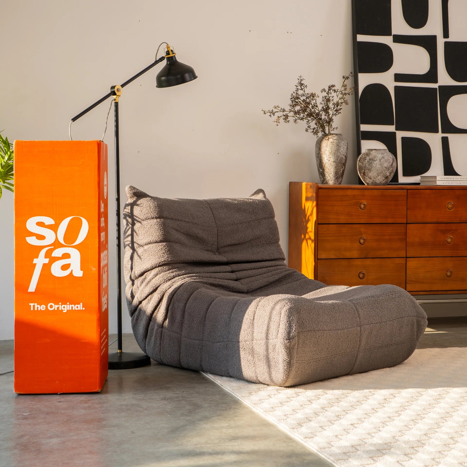 Poltrona Design 1973 Cinza | Poltrona Na Caixa