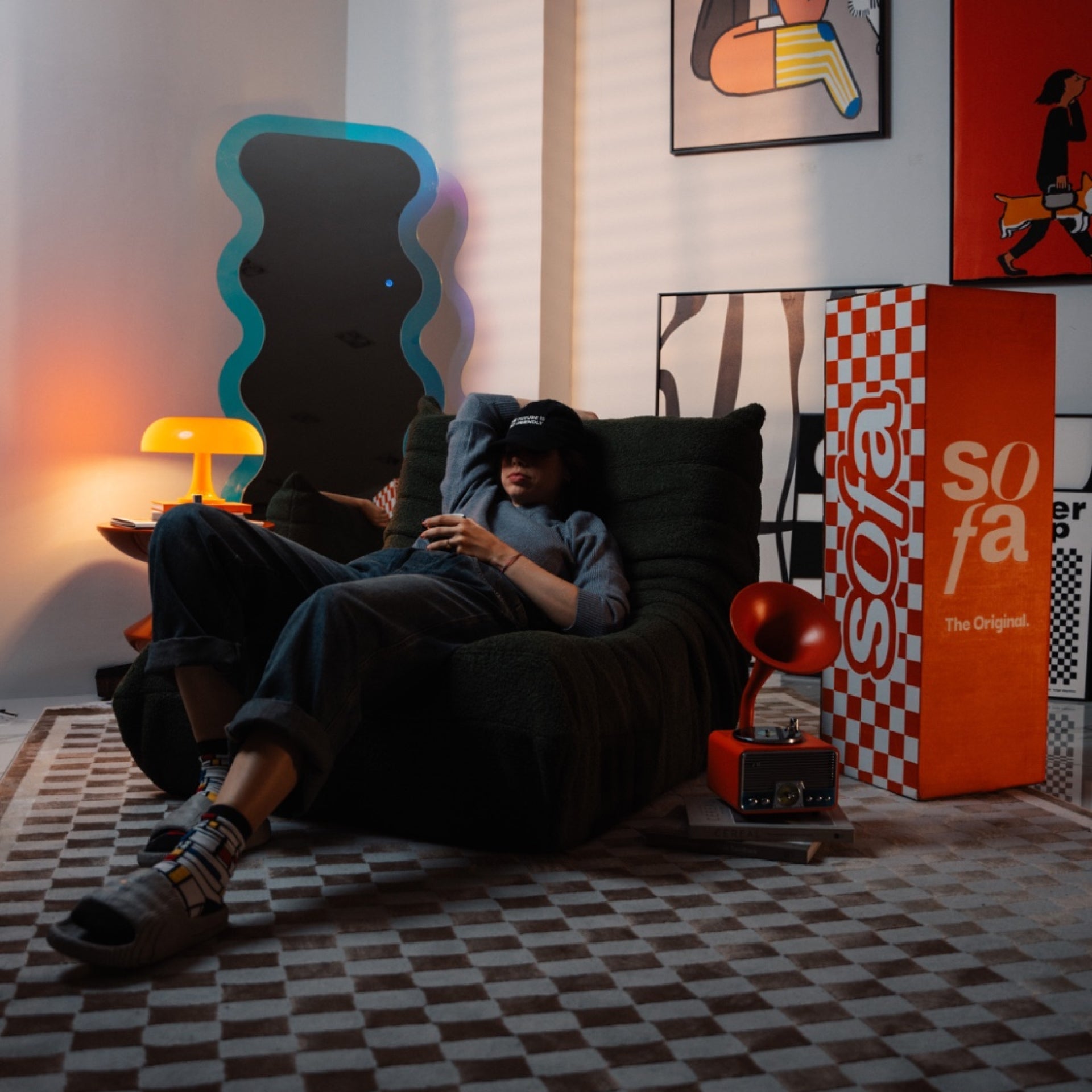 Poltrona Design 1973 Cinza | Poltrona Na Caixa