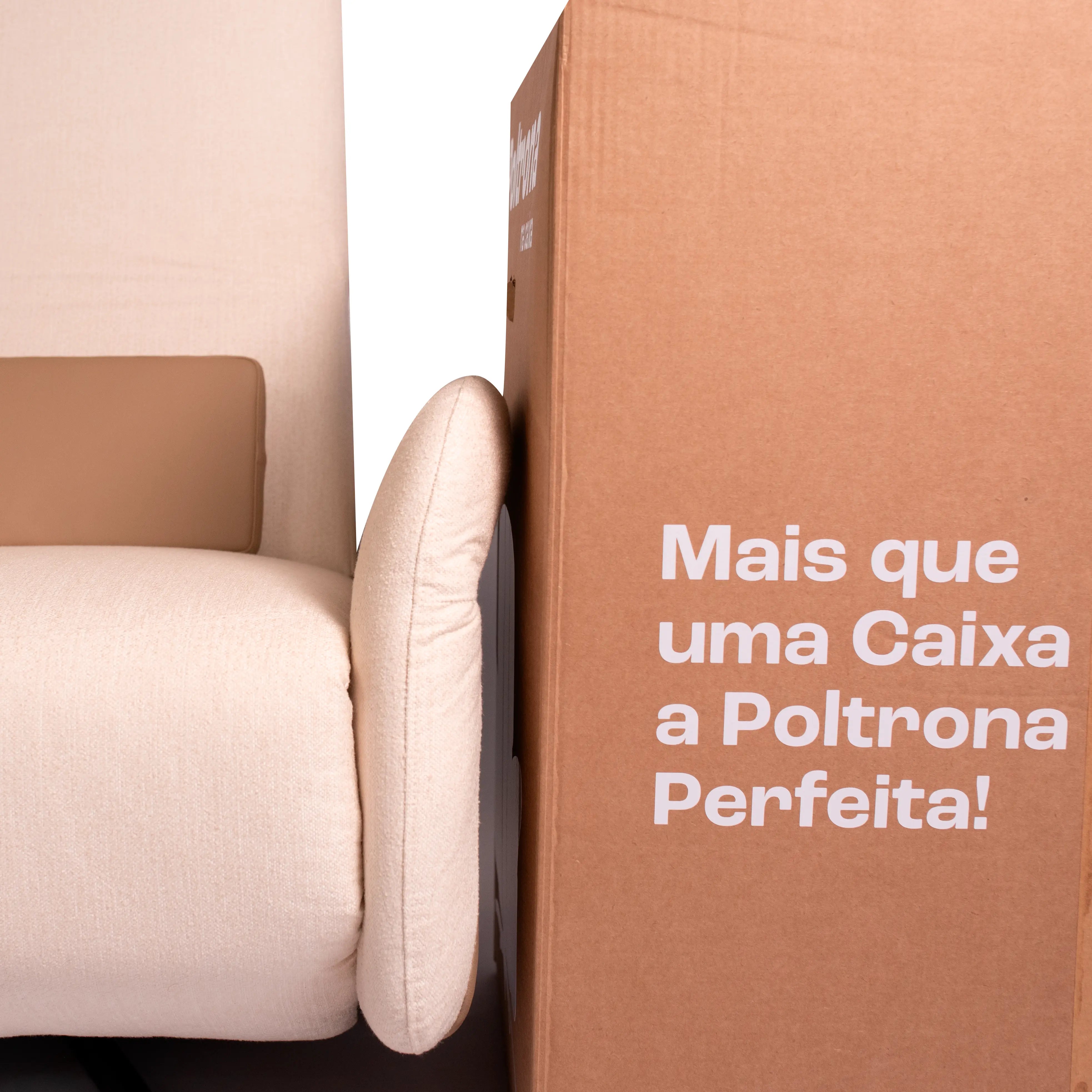02 Poltronas Reclináveis na Caixa - Fleex Tech Linho – Poltrona na Caixa - Linho Bege