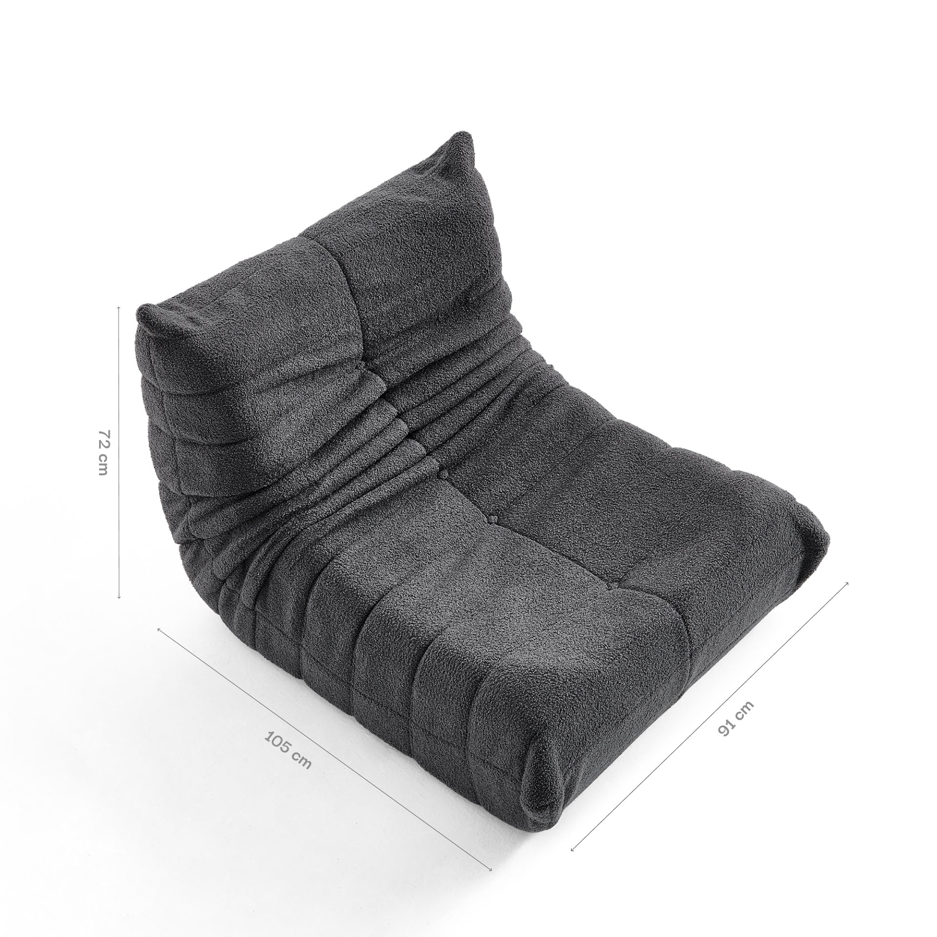 Poltrona Design 1973 Cinza | Poltrona Na Caixa