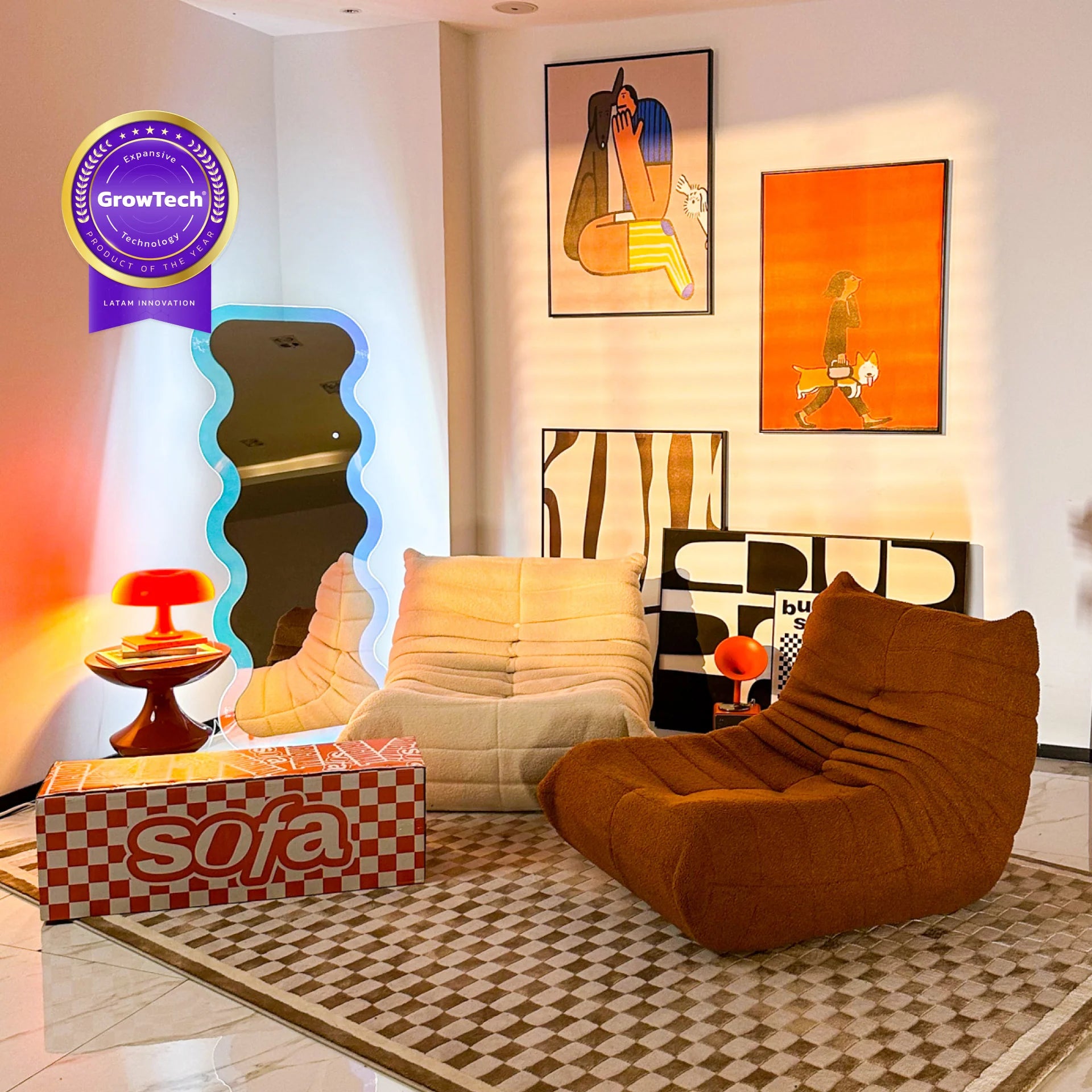 Poltrona Design 1973 Laranja | Poltrona Na Caixa