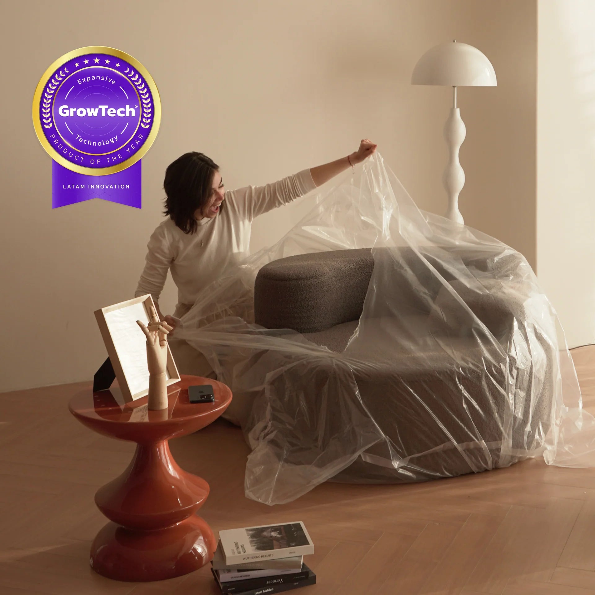 Poltrona Dunne Cinza | Poltrona Na Caixa