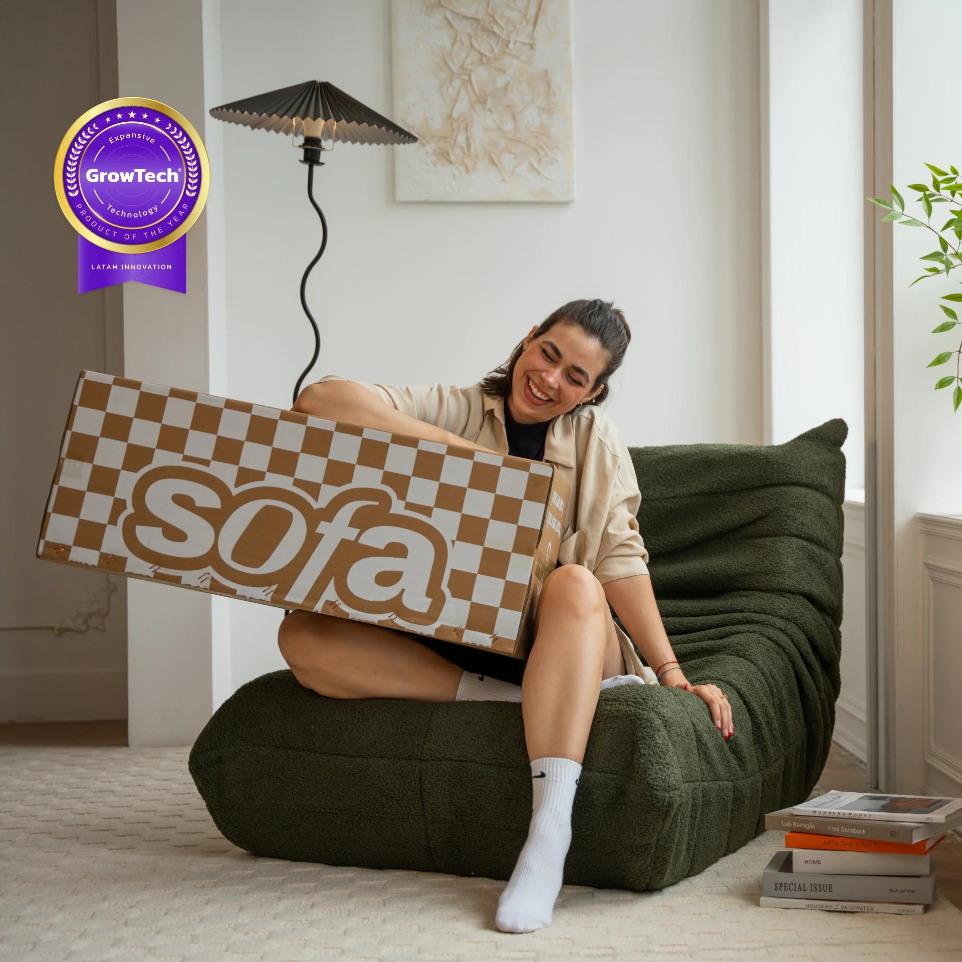 Poltrona Design 1973 Verde | Poltrona Na Caixa