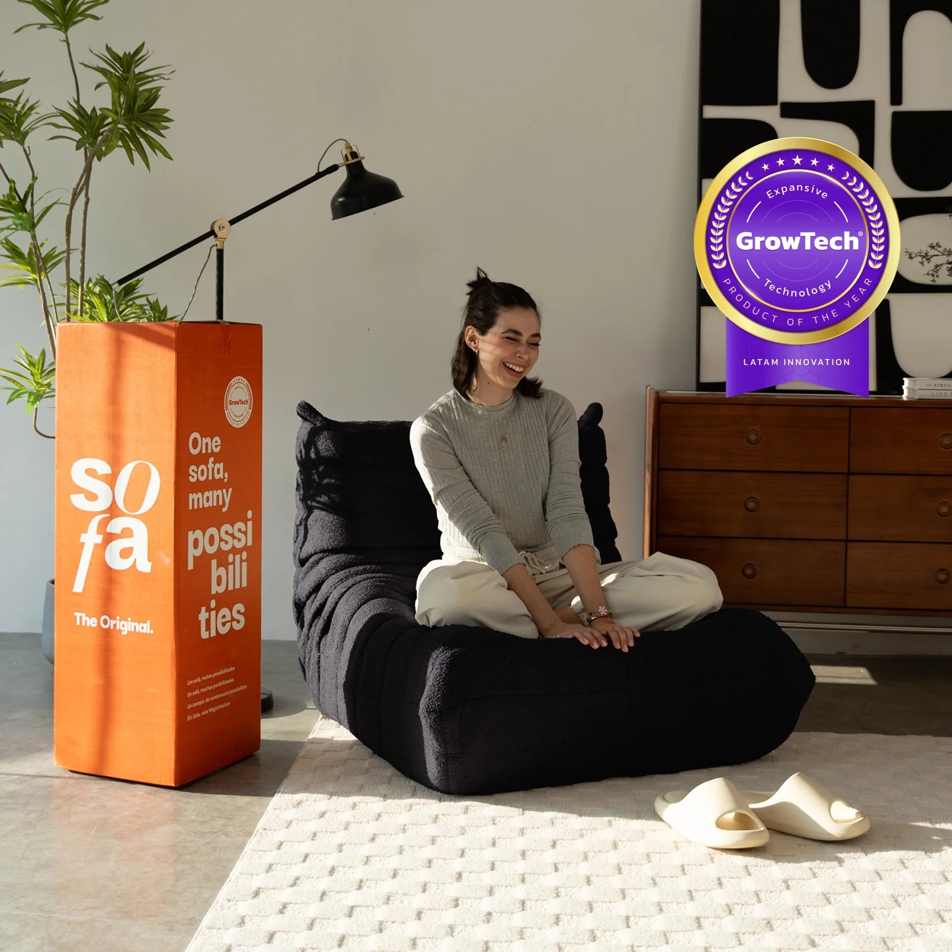 Poltrona Design 1973 Preto | Poltrona Na Caixa