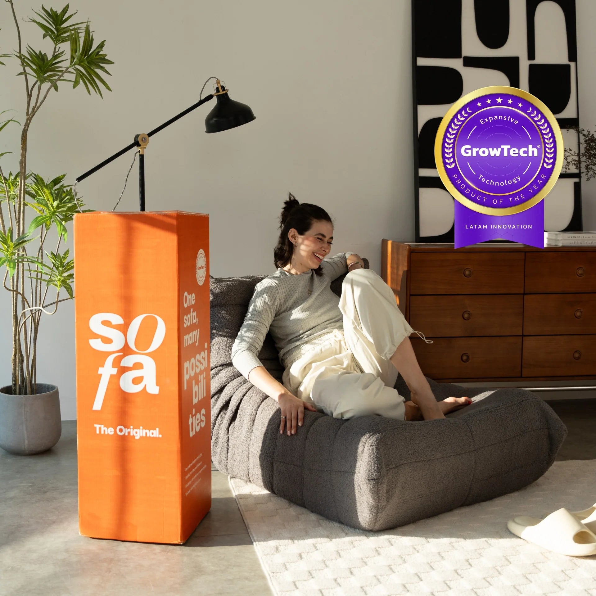 Poltrona Design 1973 Cinza | Poltrona Na Caixa