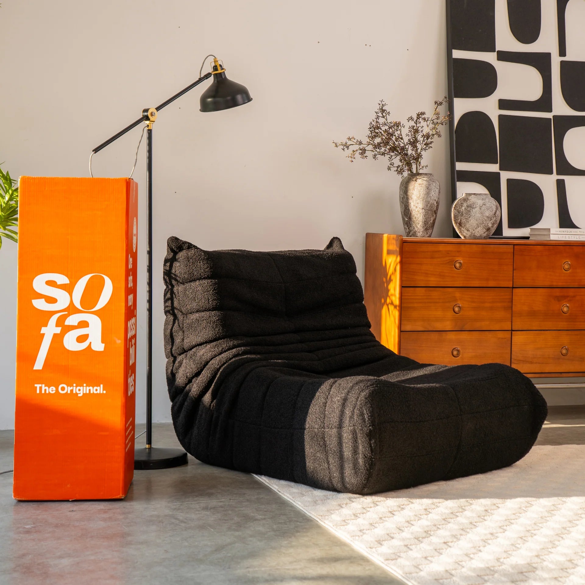 Poltrona Design 1973 Preto | Poltrona Na Caixa